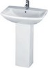 Click for Crown Ceramics Asselby 600mm Basin & Pedestal (1 Tap Hole).