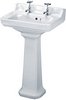 Click for Crown Ceramics Carlton 560mm Basin & Pedestal (2 Tap Holes).