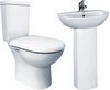 Click for Crown Ceramics Knedlington 4 Piece Suite, Toilet, Seat & 500mm Basin.
