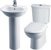 Click for Crown Ceramics Otley 4 Piece Bathroom Suite With Toilet & 500mm Basin.