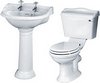 Click for Crown Ceramics Ryther 4 Piece Bathroom Suite With 600mm Basin (2 Tap Holes).
