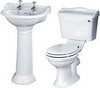 Click for Crown Ceramics Ryther 4 Piece Bathroom Suite With 500mm Basin (2 Tap Holes).