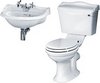 Click for Crown Ceramics Ryther Bathroom Suite With 500mm Cloakroom Basin.