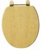 Click for daVinci Birch contemporary toilet seat with gold hinges.