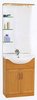 Click for daVinci 650mm Beech Vanity Unit with basin, mirror, lights and shelves.