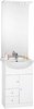Click for daVinci 550mm Contour Vanity Unit with ceramic basin, mirror and lights.