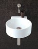 Click for Flame Round Wall Hung Basin With No Tap Hole. 400 x 495mm.