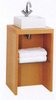 Click for daVinci Parisi beech cloakroom stand and square basin, with shelf.