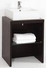 Click for daVinci Parisi midi wenge stand and freestanding basin, with shelf.