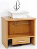 Click for daVinci Troy large beech stand and freestanding basin, drawer & towel rail.