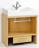 Click for daVinci Troy large maple stand and freestanding basin, drawer & towel rail.