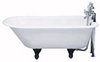 Click for Roll Top Winchester small single ended bath with black feet. 1500mm.