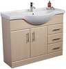 Click for Roma Furniture 1050mm Beech Vanity Unit, Ceramic Basin, Fully Assembled.