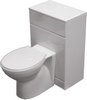 Click for Roma Furniture 500mm Complete Back To Wall WC Toilet Set In White.