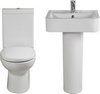 Click for Shires Parisi 4 Piece Bathroom Suite. Toilet, Soft Close Seat, 51cm Basin.