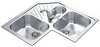 Click for Smeg Sinks 2.5 Bowl Stainless Steel Corner Inset Kitchen Sink.