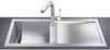 Click for Smeg Sinks 1.0 Bowl Low Profile Stainless Steel Sink, Right Hand Drainer.