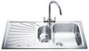 Click for Smeg Sinks 1.5 Bowl Stainless Steel Inset Kitchen Sink With Left Hand Drainer.
