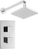 Click for Hudson Reed Kubix Twin Concealed Thermostatic Shower Valve & Fixed Head.