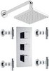 Click for Hudson Reed Kubix Triple Concealed Thermostatic Shower Valve, Head & Jets.