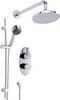 Click for Hudson Reed Arina Twin Thermostatic Shower Valve, Diverter, Head & Slide Rail.