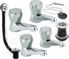 Click for Solo Basin And Bath Tap Pack With Wastes.