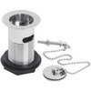 Click for Wastes Brass basin waste with ball chain (Chrome)