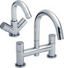 Click for Ultra Ecco Basin Mixer & Bath Filler Tap Set (Chrome).