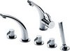 Click for Hudson Reed Grace Basin & 5 Tap Hole Bath Shower Mixer Tap With Shower Kit.