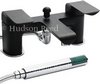 Click for Hudson Reed Hero Bath Shower Mixer Tap + Shower Kit (Black & Chrome).