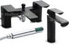 Click for Hudson Reed Hero Basin & Bath Shower Mixer Tap Set (Black & Chrome).
