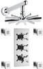 Click for Hudson Reed Kristal Triple Thermostatic Shower Valve, Shower Head & Jets.