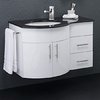 Click for Hudson Reed Ellipse Wall Vanity Unit With Granite Top. Left Handed, 870x550mm.