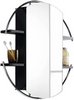 Click for Hudson Reed Sphere Round Mirror Cabinet & Shelves (Black).  740mm.