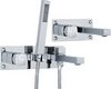 Click for Ultra Muse Wall Mounted Basin & Bath Shower Mixer Tap Set (Free Shower Kit).