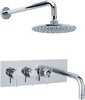 Click for Ultra Quest Thermostatic Triple Bath Filler Tap With Shower Head & Arm.