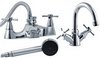 Click for Ultra Riva Basin & Bath Shower Mixer Tap Set (Free Shower Kit).