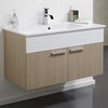 Click for Hudson Reed Sublime Wall Hung Vanity Set (Oak & White). 915x500x465mm.