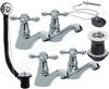 Click for Viscount Tap Pack With Basin Taps, Bath Taps And Wastes.