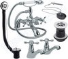 Click for Viscount Mixer Pack (Small Handset)  With Basin Taps and Wastes.
