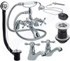 Click for Viscount Mixer Pack (Large Handset) With Basin Taps and Wastes.