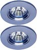 Click for Lights 2 x Mains 240V polished chrome halogen downlighter with lamp.