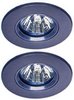 Click for Lights 2 x Mains 240V satin chrome halogen downlighter with lamp.