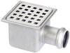 Click for Waterworld Stainless Steel Wetroom Gully, Side Outlet. 105x105x80mm.