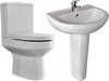 Click for XPress Curv 4 Piece Bathroom Suite With Toilet, Seat & 510mm Basin.
